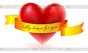 Valentine`s card with red hearts - vector clipart / vector image