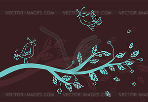 Stylized branch of a tree - vector image