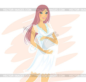 Pregnant women - royalty-free vector clipart