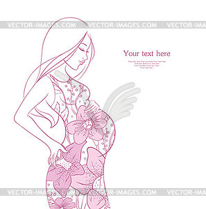 Pregnant woman - vector clipart