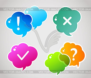 Color speech bubbles - vector image