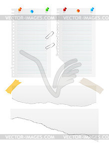 Paper set - vector clipart