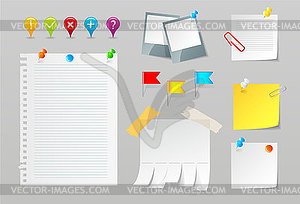 Paper set - vector clipart