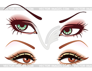 Set of eyes - vector clip art