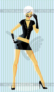 Woman in sunglasses - vector clip art