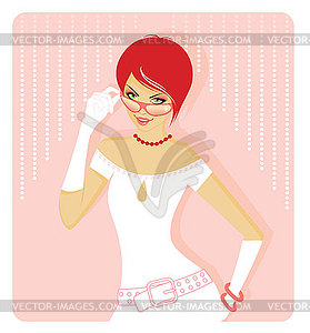 Woman in sunglasses - vector image