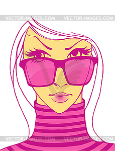 Woman in sunglasses - vector clip art