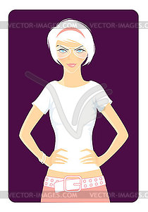 Woman in sunglasses - vector clipart