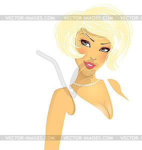 Beautiful woman - vector clip art