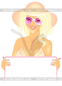 Summer woman - vector clip art