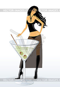 Party girl - vector clipart