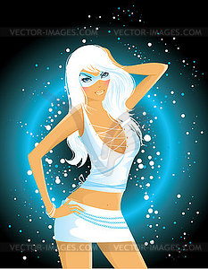 Party girl - vector image