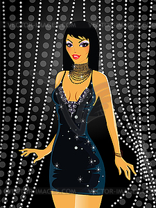 Party girl - vector clip art