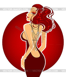 Party girl - vector image