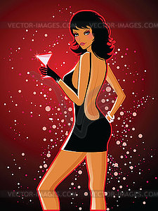 Party girl - vector clipart