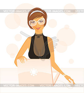 Working girl - vector image