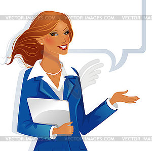 Businesswoman - vector clip art