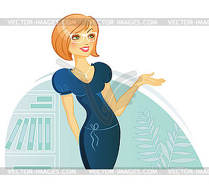 Woman Presentation - vector image