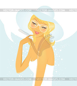Speaking woman - vector image