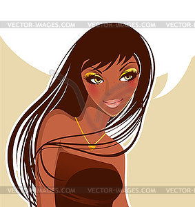 Speaking woman - vector clip art
