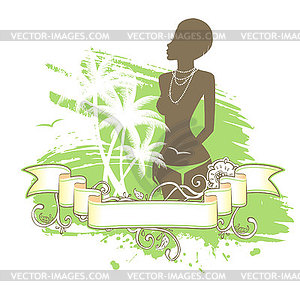 Summer woman - vector clip art