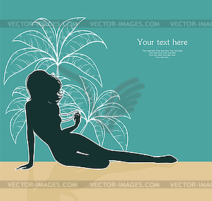 Summer woman in swimsuit - vector image