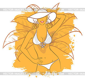 Sunny woman - vector clip art