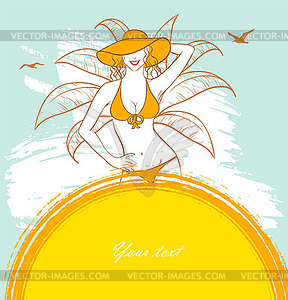 Summer woman - vector image