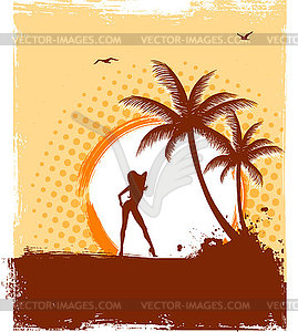 Tropic back - vector clipart / vector image