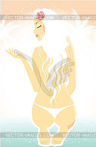 Summer woman in swimsuit - vector image