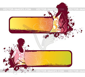 Woman`s silhouette - vector clip art