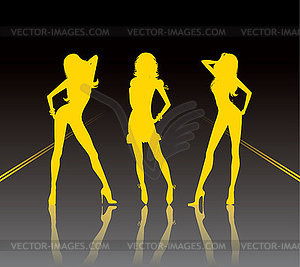 Woman`s silhouette - vector clipart