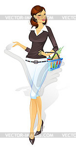 Shopping woman - vector image