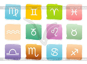 Horoscope zodiac signs - vector clipart