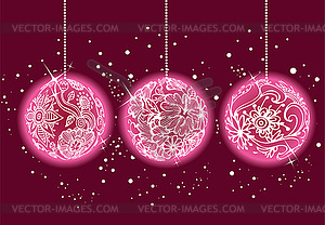 Xmas balls - vector image