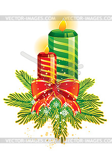 Christmas candles - vector image