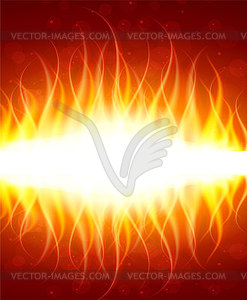 Glowing fire background - vector image