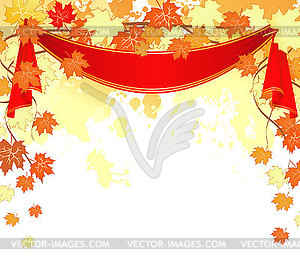 Autumn leaves back - stock vector clipart