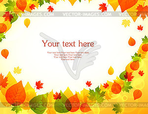 Autumn leaves back - vector image