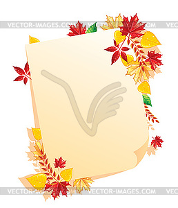 Autumn leaves back - vector clip art