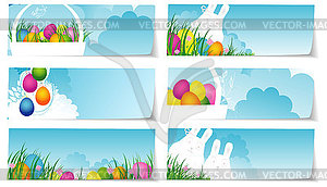 Stickers set easter - vector clip art