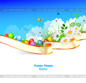 Easter template - vector image