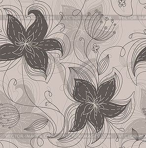 Floral seamless pattern - vector clipart