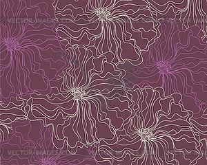 Floral seamless pattern - color vector clipart