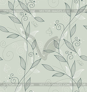 Floral seamless pattern - vector clipart