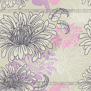 Floral seamless pattern - vector clipart