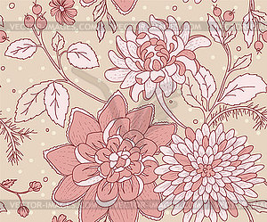 Floral seamless pattern - vector clipart