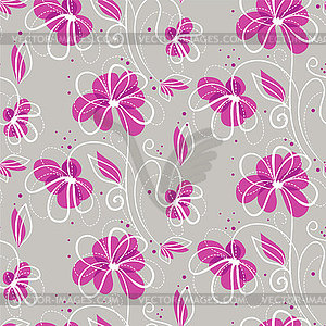 Floral seamless pattern - vector clipart / vector image