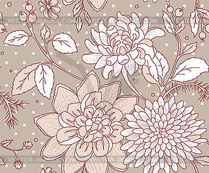 Floral seamless pattern - vector image
