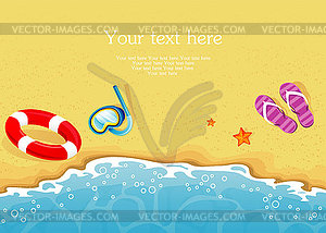 Summer tropical banner - vector clipart